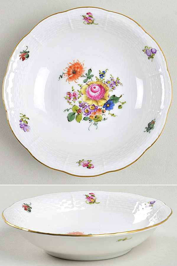 Bouquet of Flowers (BHR) Fruit/Dessert (Sauce) Bowl by Herend-1