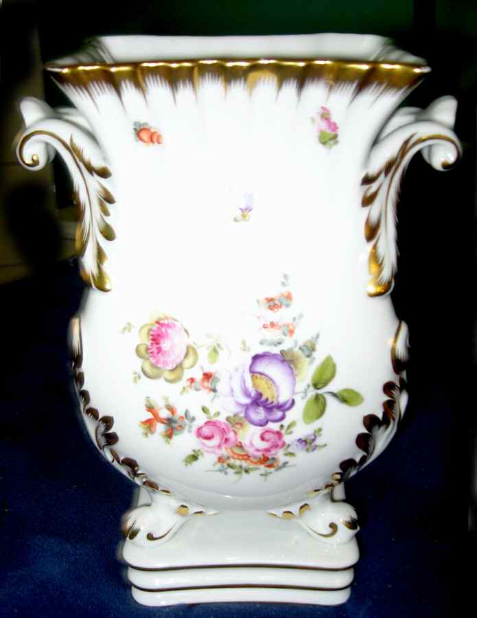 Bouquet of Flowers (BHR) 10" Footed Vase by Herend-1