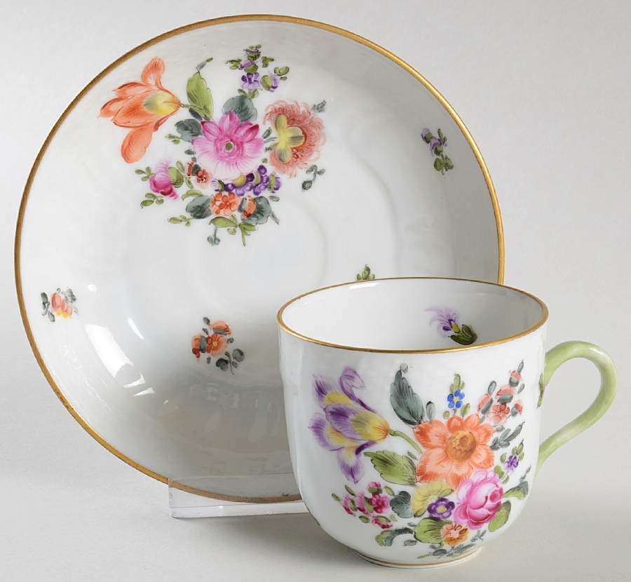 Bouquet of Flowers (BHR) Flat Demitasse Cup & Saucer Set by Herend-1