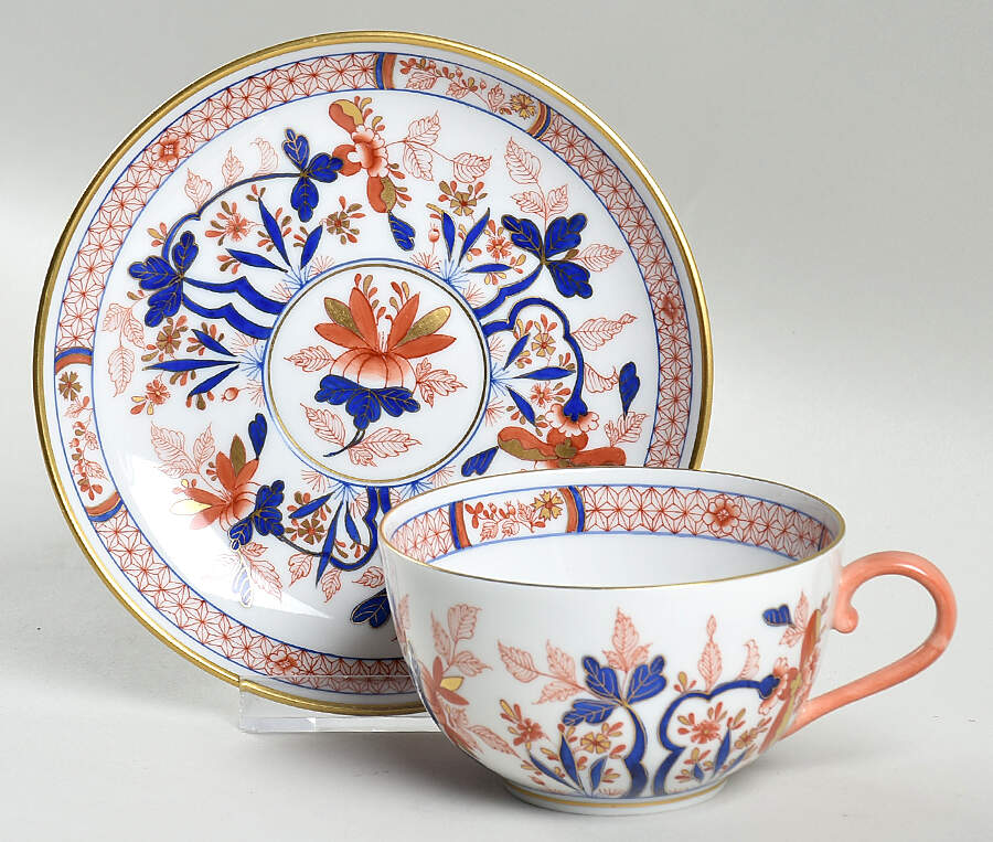 Canton (Ca) Flat Cup & Saucer Set by Herend-1