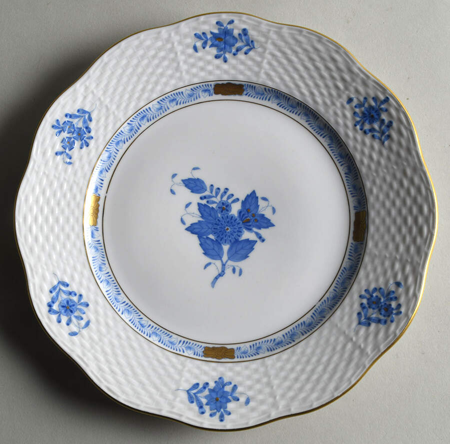Chinese Bouquet Blue (AB) Salad Plate by Herend-1