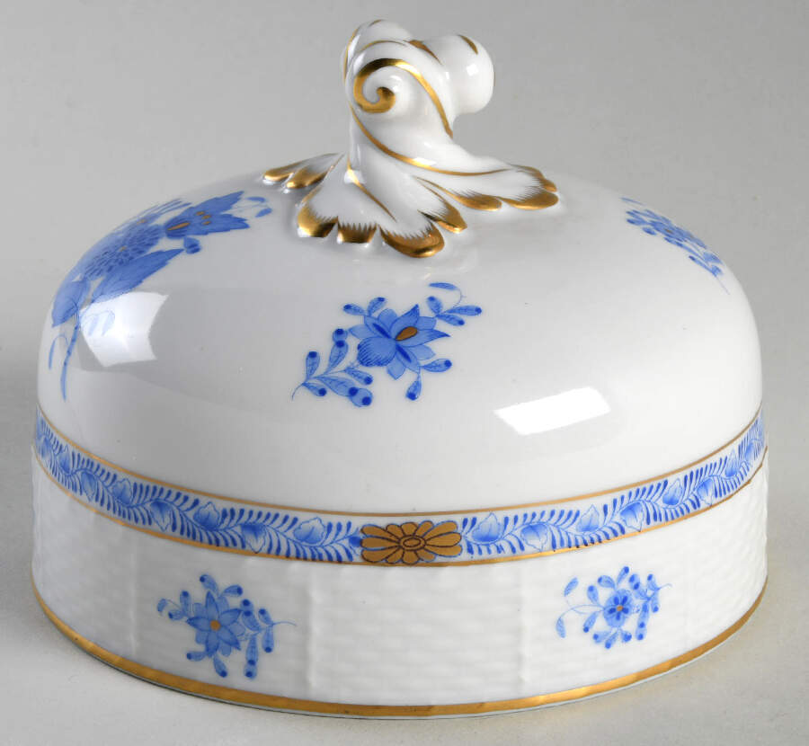 Chinese Bouquet Blue (AB) Lid for Round Butter by Herend-1