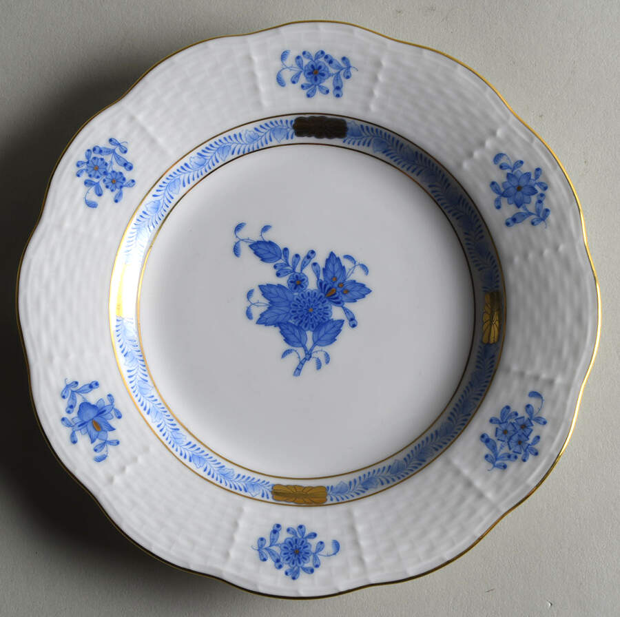 Chinese Bouquet Blue (AB) Bread & Butter Plate by Herend-1