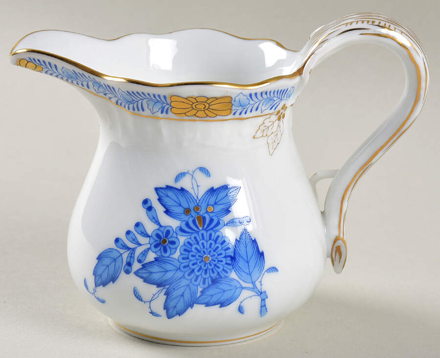 Chinese Bouquet Blue (AB) Mini Creamer by Herend-1