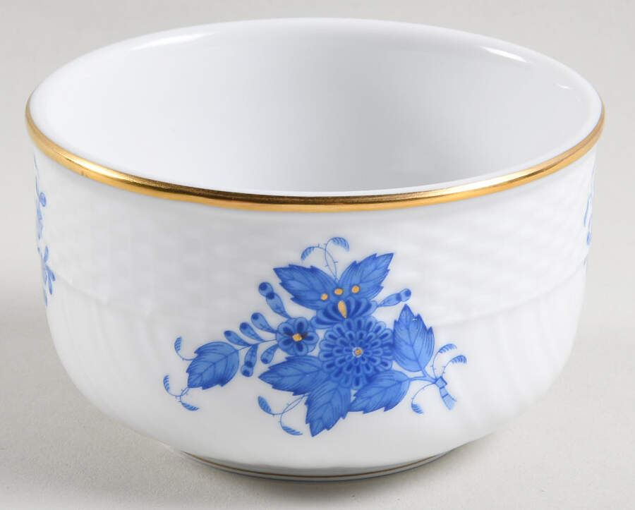 Chinese Bouquet Blue (AB) Sugar Bowl No Lid by Herend-1