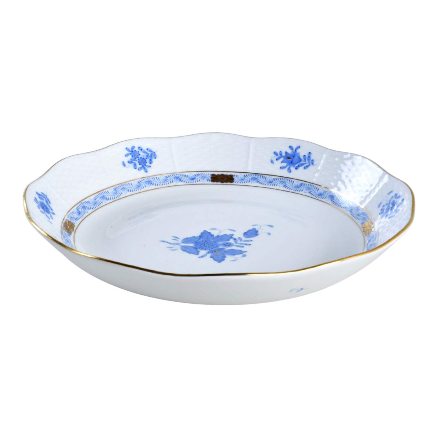 Chinese Bouquet Blue (AB) 9" Round Vegetable Bowl by Herend-1
