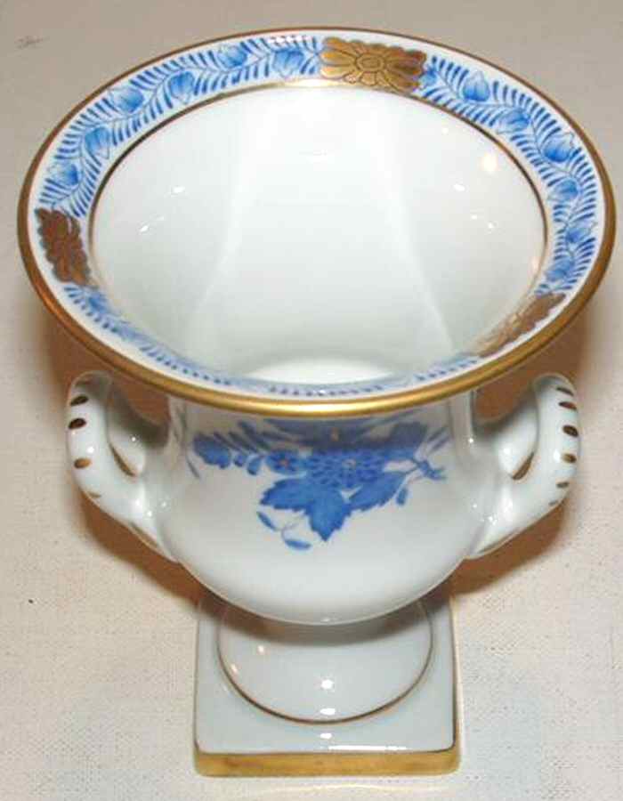 Chinese Bouquet Blue (AB) Urn Bud Vase by Herend-1