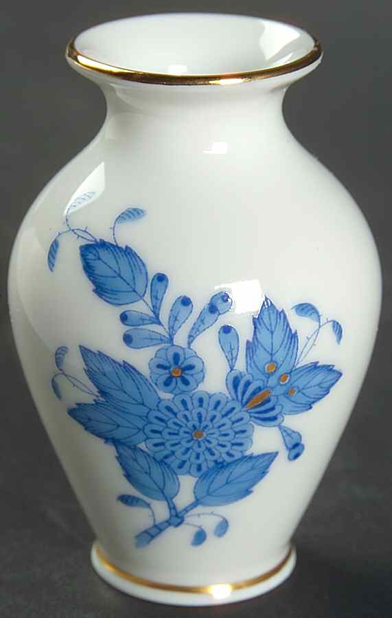 Chinese Bouquet Blue (AB) 2" Bud Vase by Herend-1