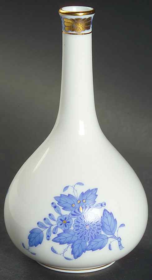 Chinese Bouquet Blue (AB) 5" Bud Vase by Herend-1