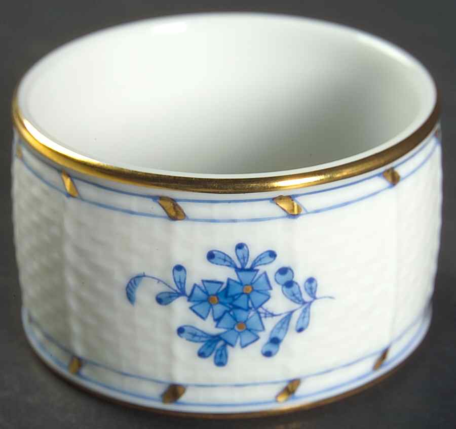 Chinese Bouquet Blue (AB) Napkin Ring by Herend-1