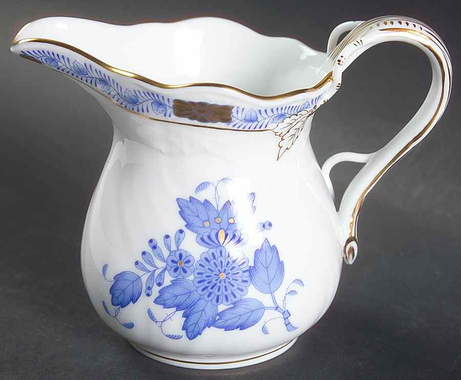 Chinese Bouquet Blue (AB) Creamer by Herend-1