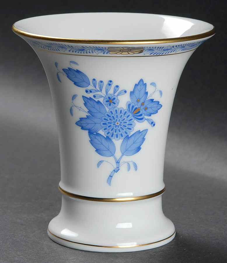 Chinese Bouquet Blue (AB) 4" Vase by Herend-1