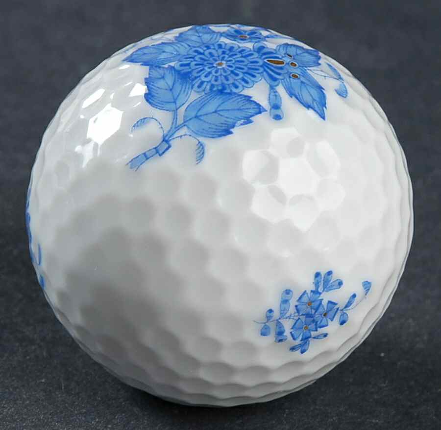 Chinese Bouquet Blue (AB) Paperweight by Herend-1