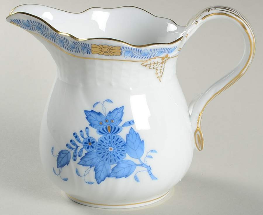 Chinese Bouquet Blue (AB) Creamer by Herend-1