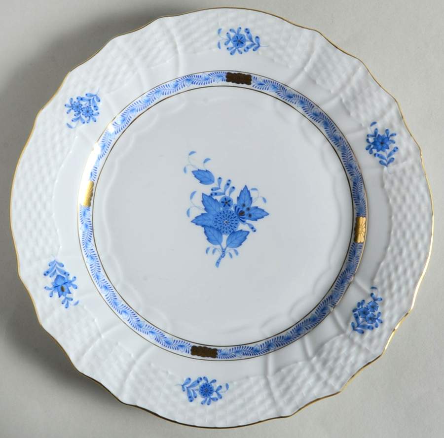 Chinese Bouquet Blue (AB) Service Plate (Charger) by Herend-1