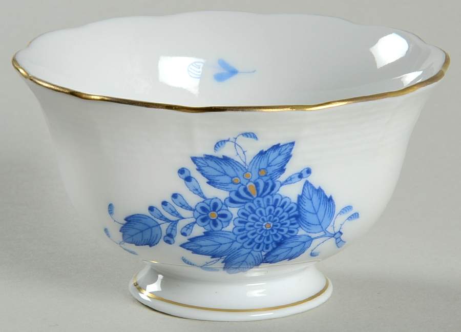 Chinese Bouquet Blue (AB) Open Sugar Bowl by Herend-1