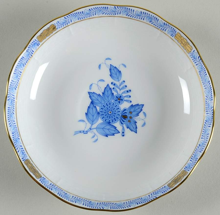 Chinese Bouquet Blue (AB) Saucer for Chocolate Cup by Herend-1