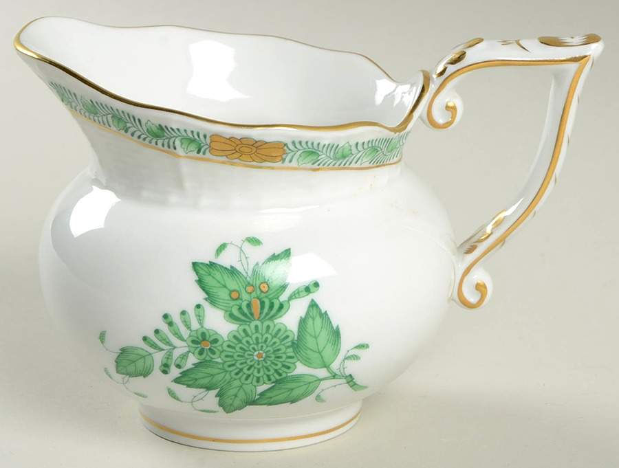 Chinese Bouquet Green (AV) Creamer by Herend-1