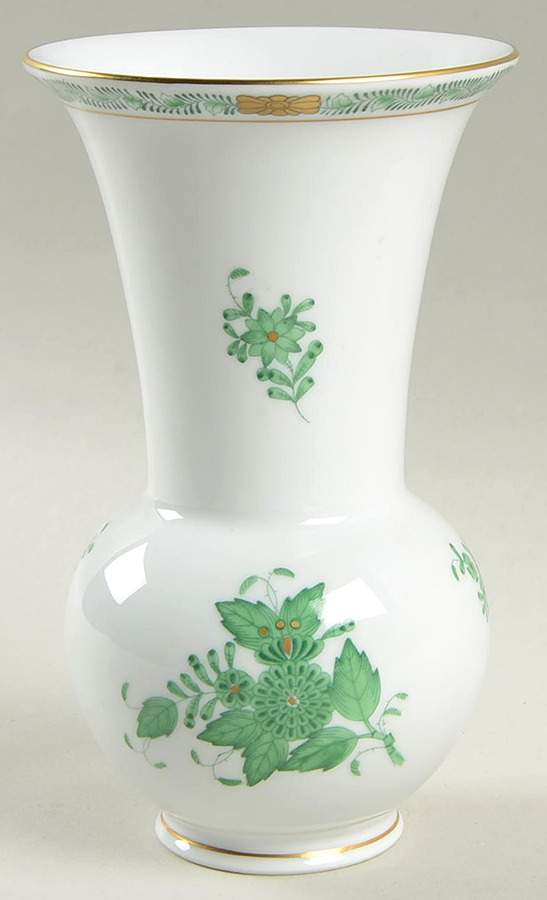 Chinese Bouquet Green (AV) 6" Vase by Herend-1