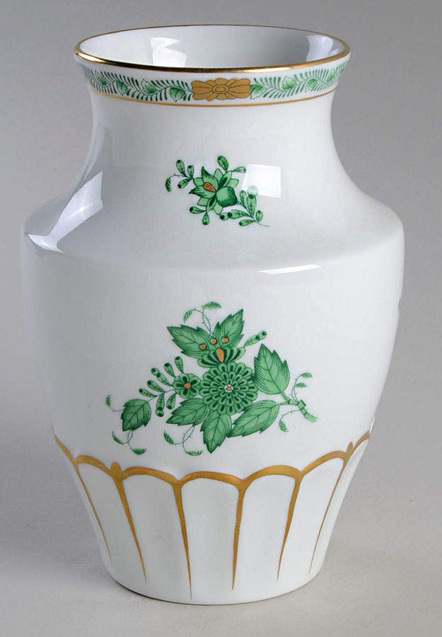 Chinese Bouquet Green (AV) 6" Vase by Herend-1