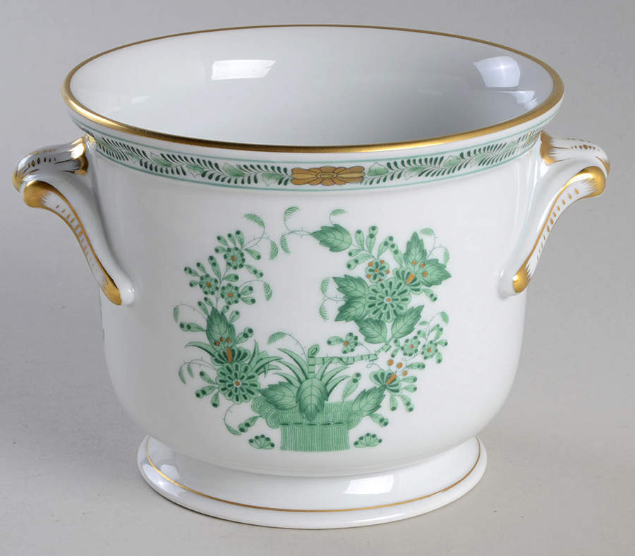 Chinese Bouquet Green (AV) 3" Cachepot by Herend-1