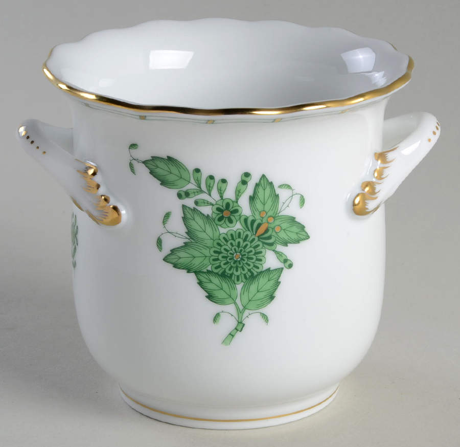 Chinese Bouquet Green (AV) 3" Cachepot by Herend-1