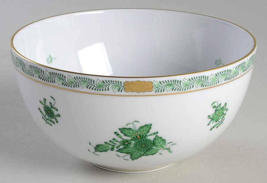 Chinese Bouquet Green (AV) 5" All Purpose Bowl by Herend-1