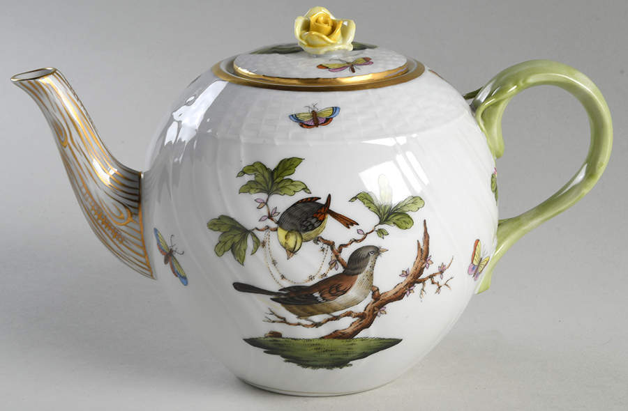 Rothschild Bird (RO) Teapot & Lid by Herend-1