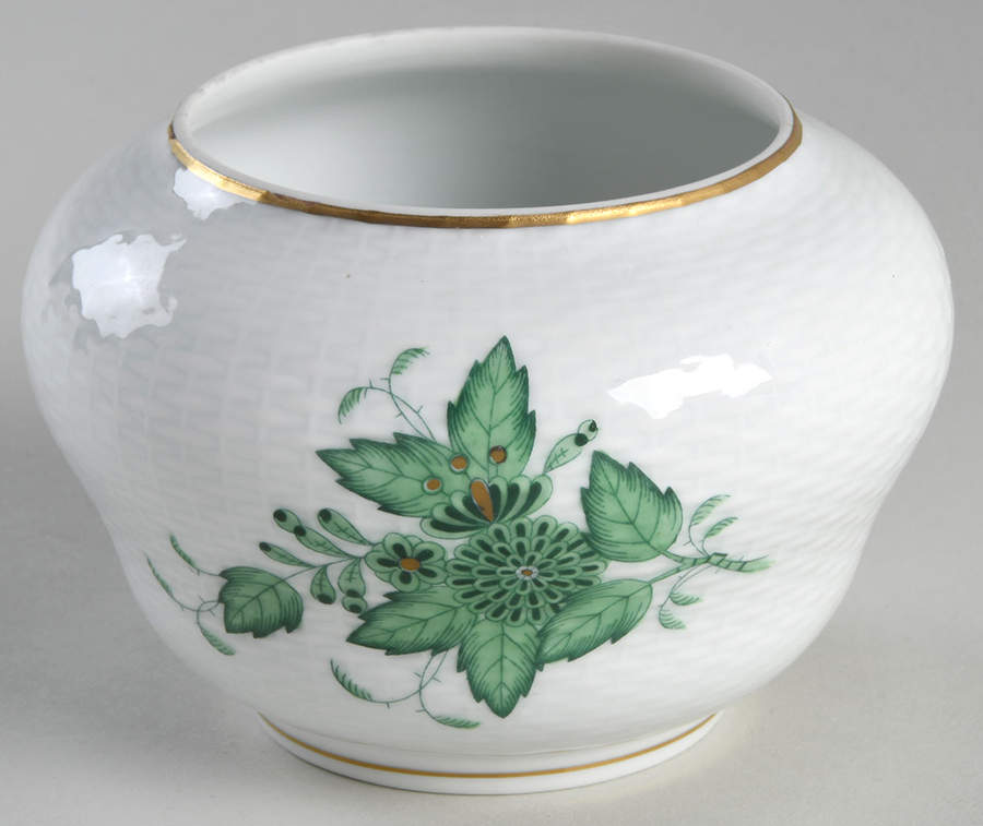 Chinese Bouquet Green (AV) 5" Ginger Jar No Lid by Herend-1