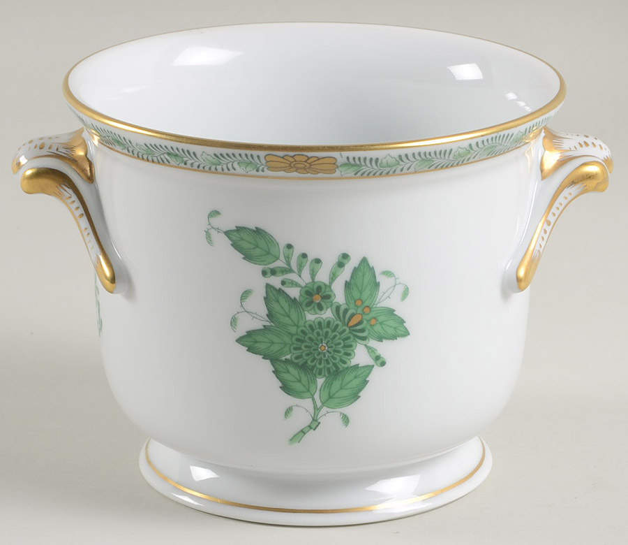 Chinese Bouquet Green (AV) 3" Cachepot by Herend-1