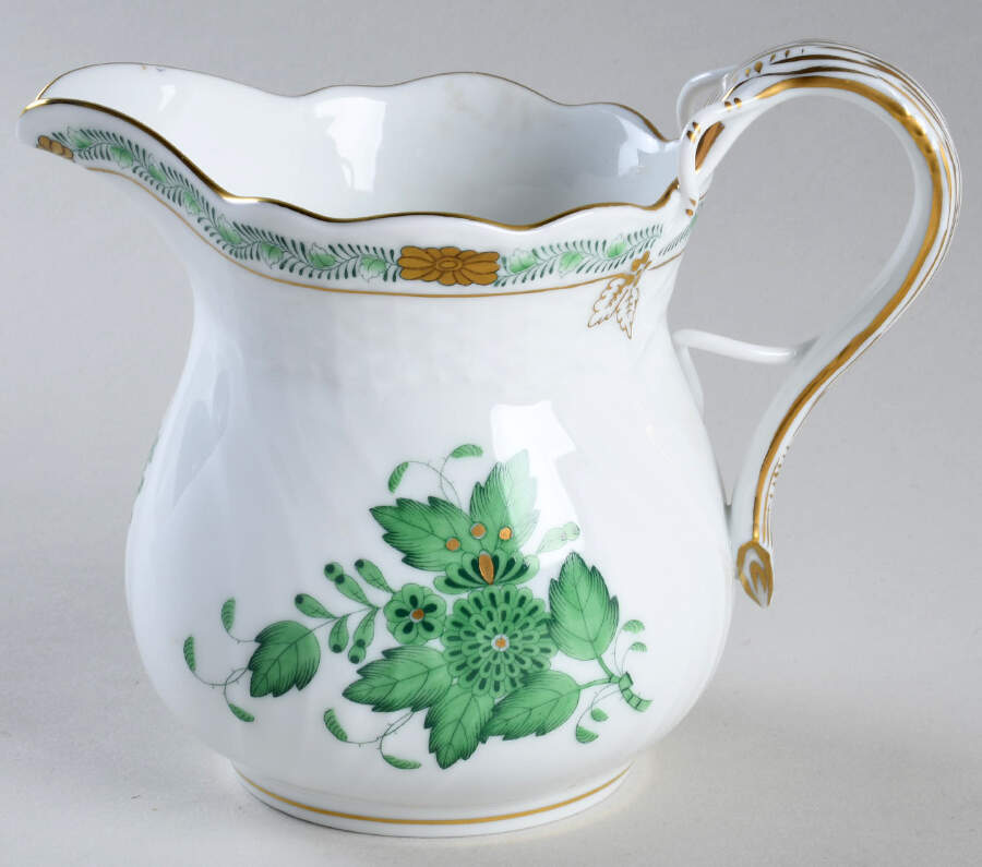 Chinese Bouquet Green (AV) Oversize Creamer by Herend-1