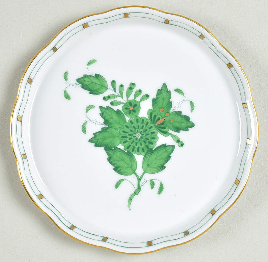 Chinese Bouquet Green (AV) Coaster by Herend-1