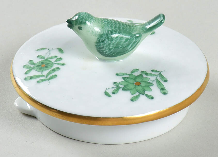 Chinese Bouquet Green (AV) Lid for Teapot by Herend-1