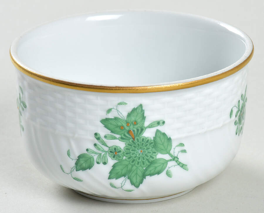 Chinese Bouquet Green (AV) Mini Sugar Bowl No Lid by Herend-1