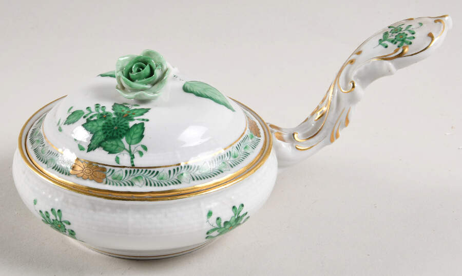 Chinese Bouquet Green (AV) Patty Pan & Lid by Herend-1