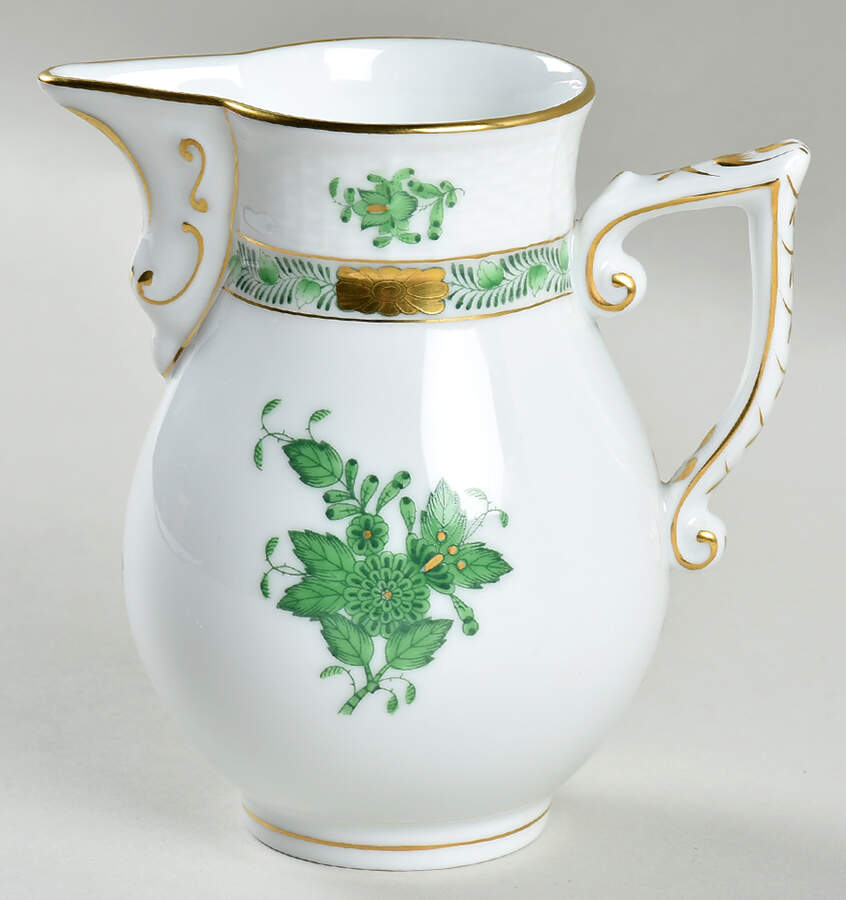 Chinese Bouquet Green (AV) Creamer by Herend-1