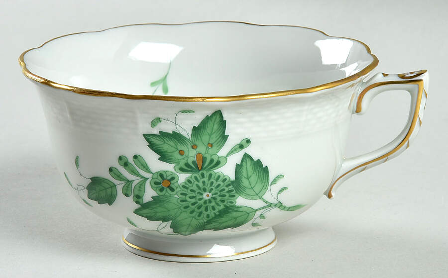 Chinese Bouquet Green (AV) Footed Cup by Herend-1