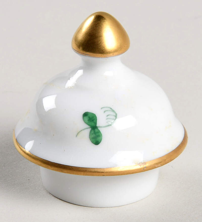 Chinese Bouquet Green (AV) Lid for Small Covered Vase by Herend-1