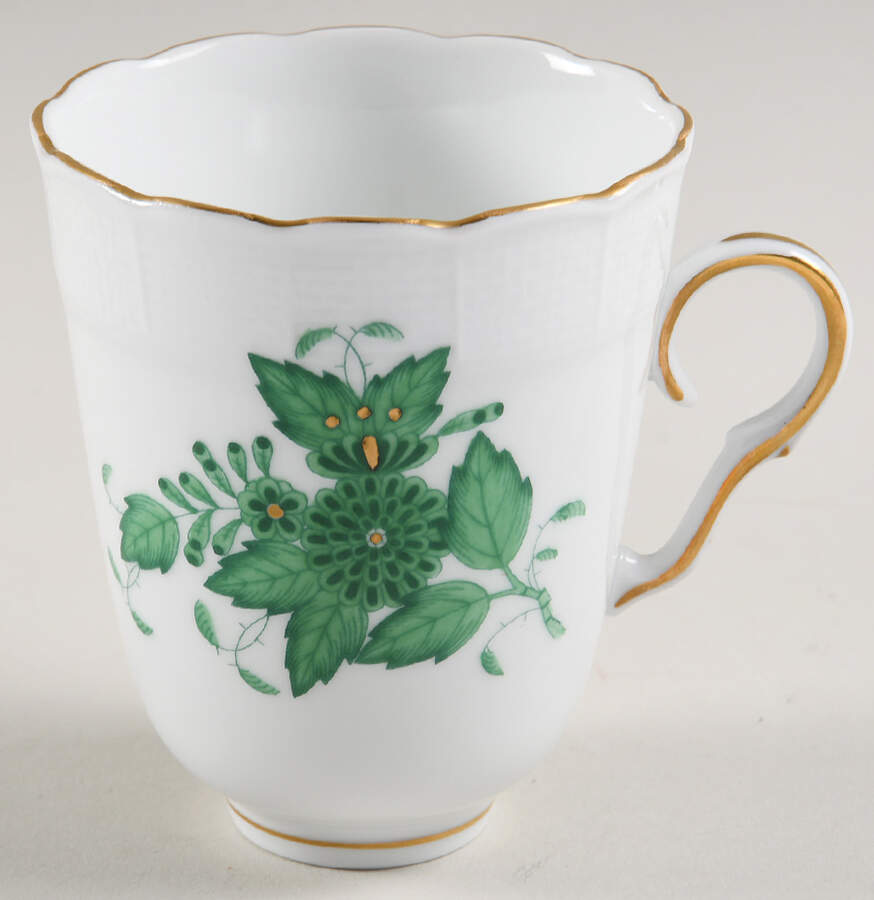 Chinese Bouquet Green (AV) Trembleuse Cup by Herend-1