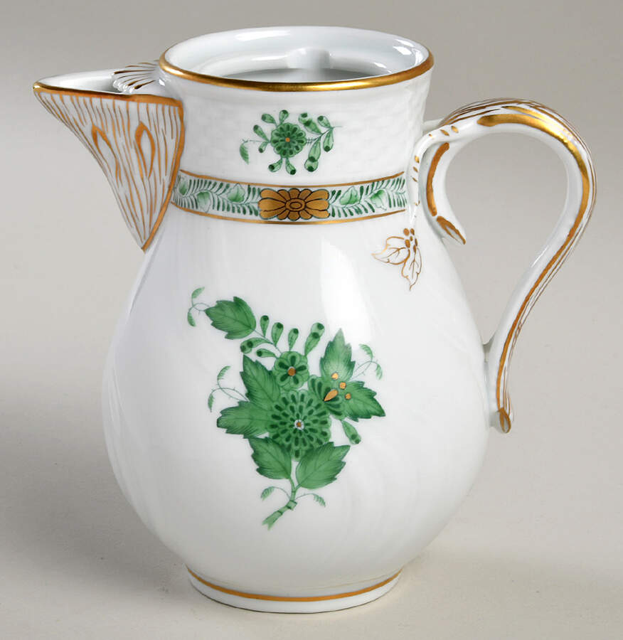 Chinese Bouquet Green (AV) Mini Coffee Pot No Lid by Herend-1