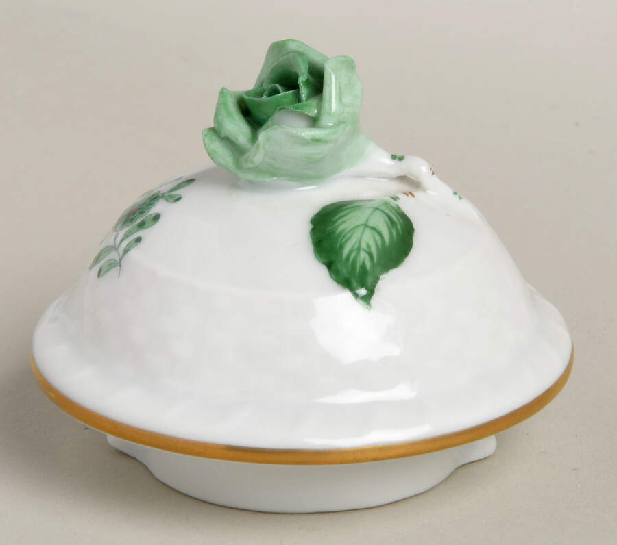Chinese Bouquet Green (AV) Lid for Mini Coffee Pot by Herend-1