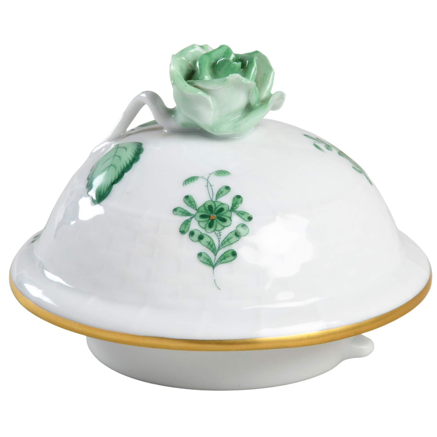 Chinese Bouquet Green (AV) Lid for Coffee Pot by Herend-1
