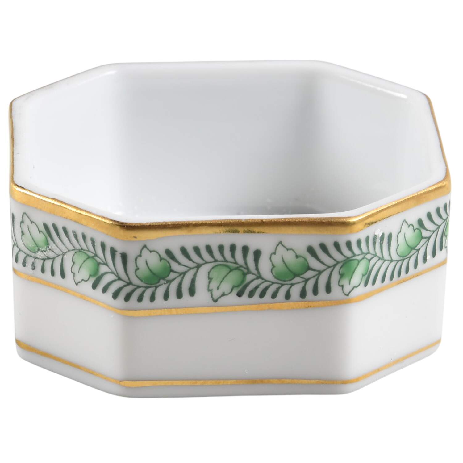Chinese Bouquet Green (AV) 2" Octagonal Box No Lid by Herend-1