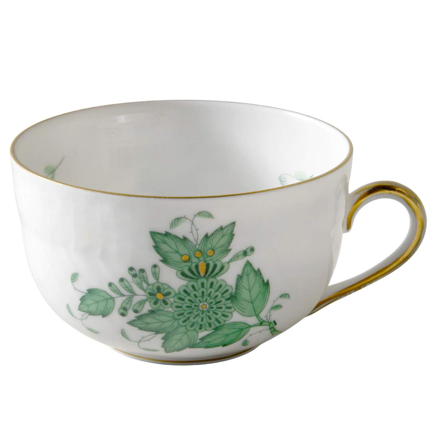 Chinese Bouquet Green (AV) Flat Cup by Herend-1