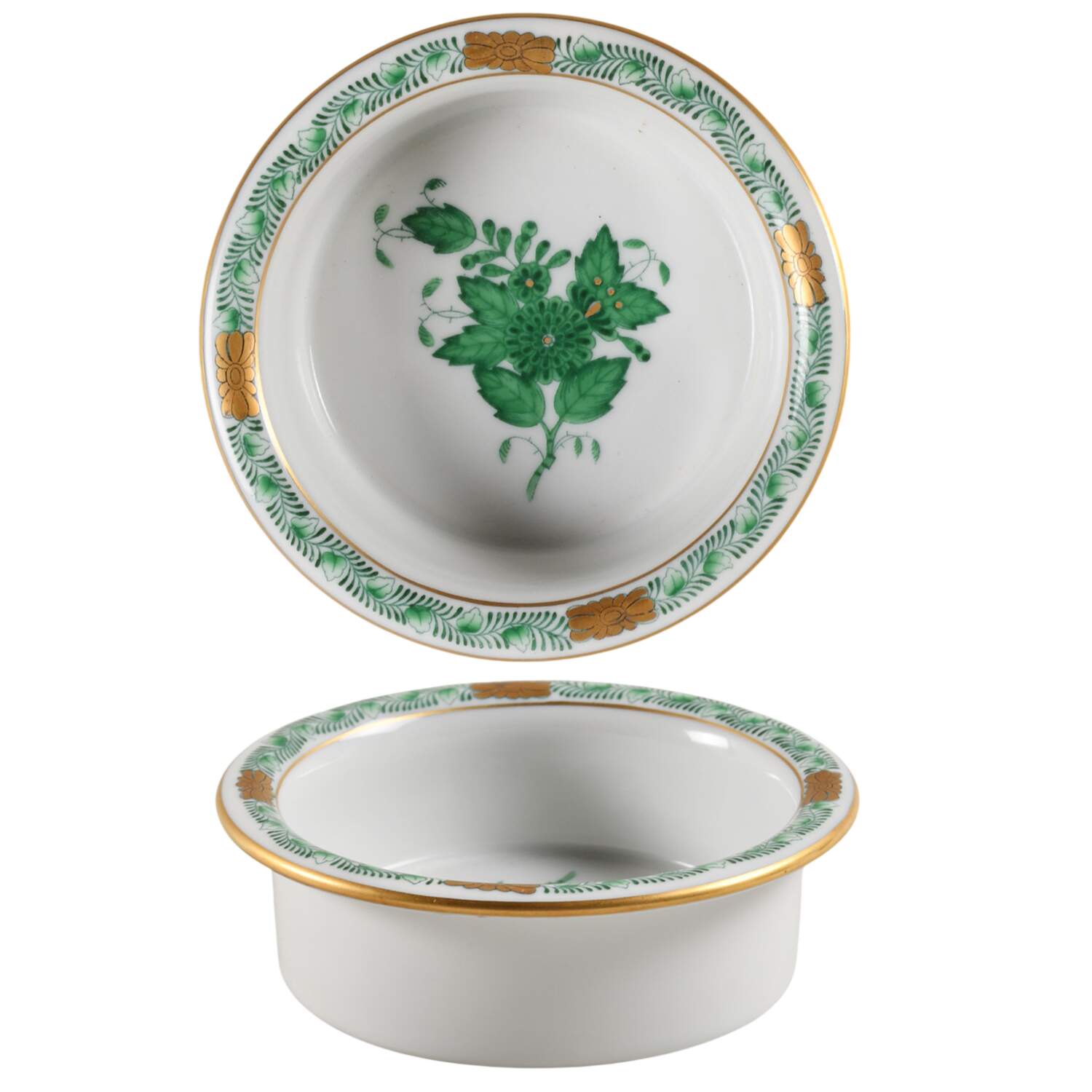 Chinese Bouquet Green (AV) Center Piece for 7 Pc Hors D'Ouevre Set by Herend-1