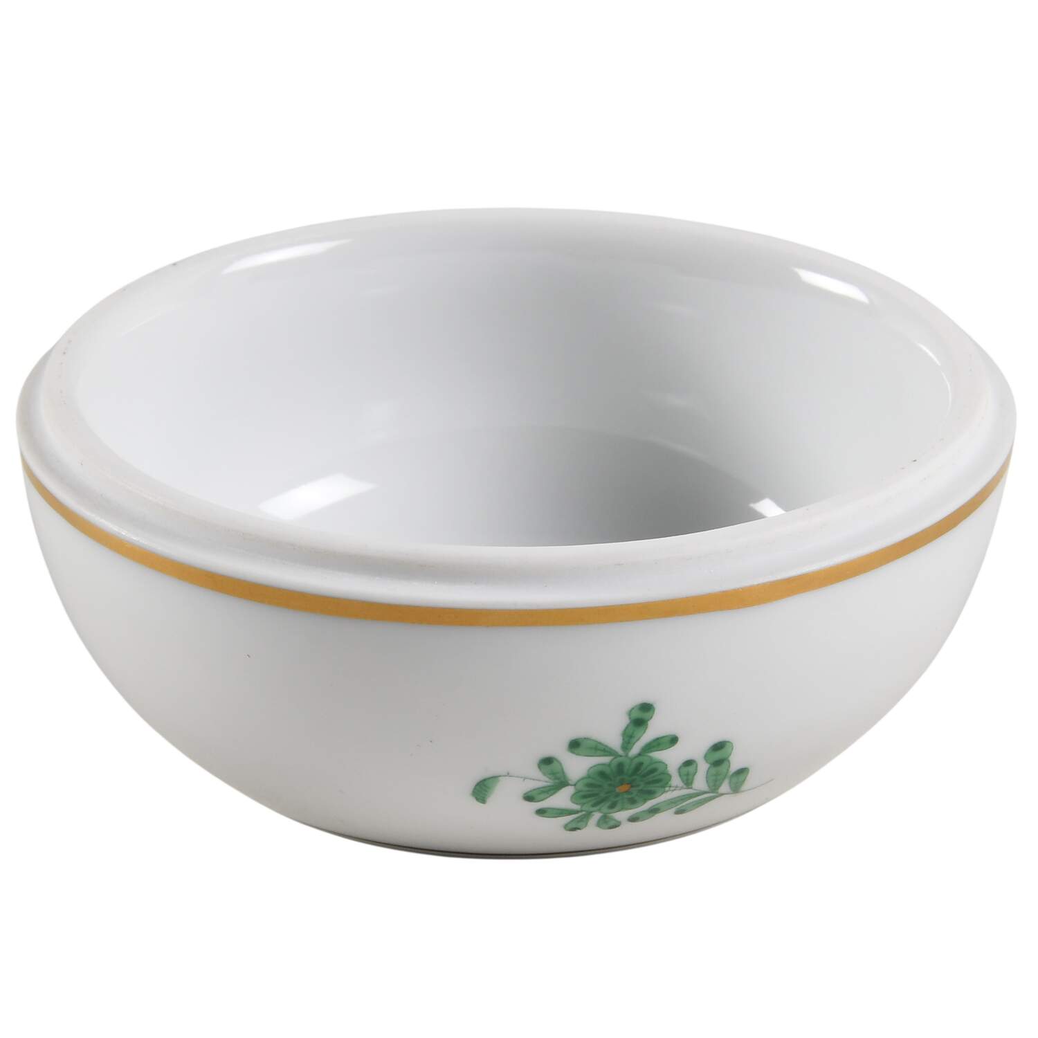 Chinese Bouquet Green (AV) Round Box No Lid by Herend-1