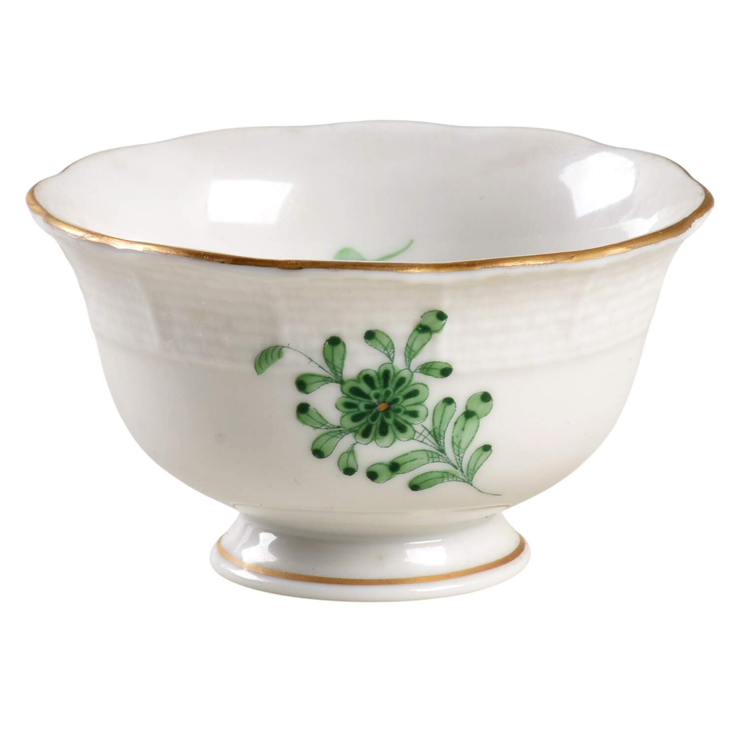 Chinese Bouquet Green (AV) Individual Open Sugar Bowl by Herend-1