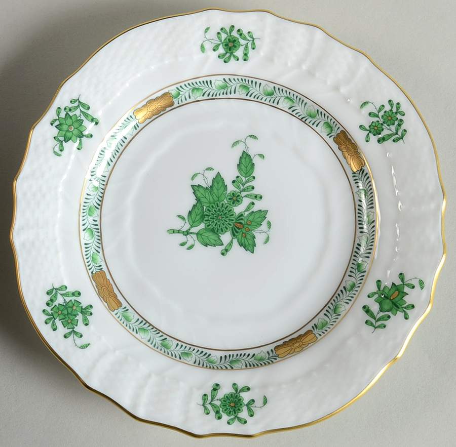 Chinese Bouquet Green (AV) Bread & Butter Plate by Herend-1