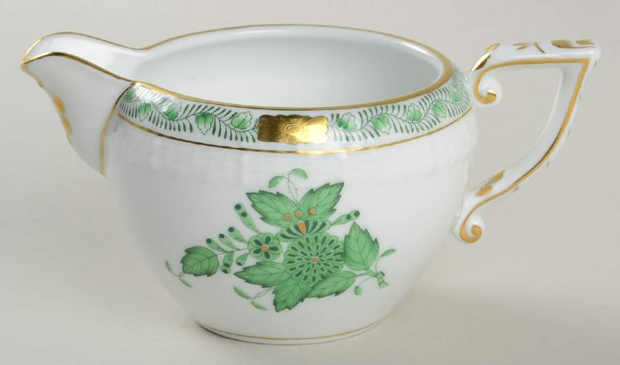 Chinese Bouquet Green (AV) Mini Creamer by Herend-1