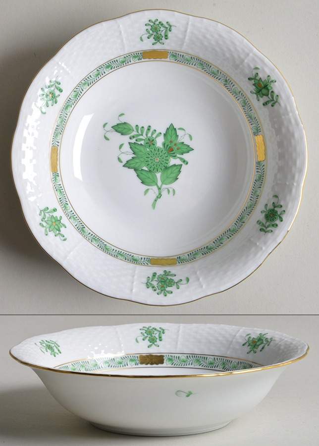 Chinese Bouquet Green (AV) Oatmeal Bowl by Herend-1